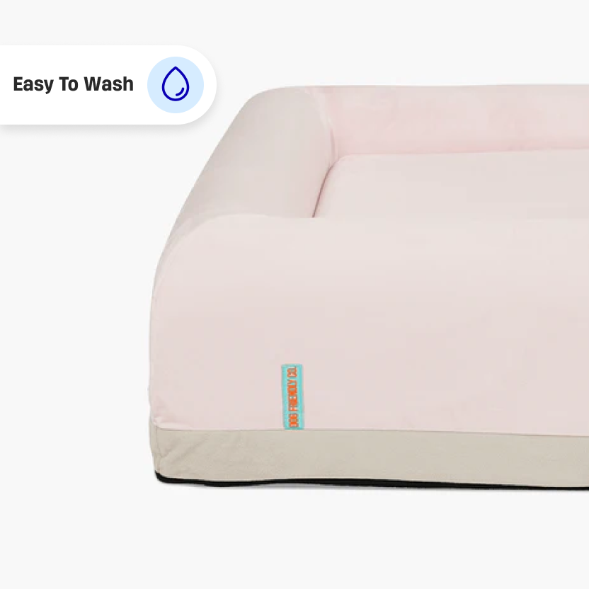 Premium Orthopedic Memory Foam Dog Bed - Pink (Medium)