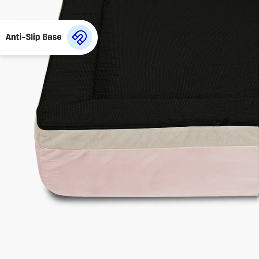 Premium Orthopedic Memory Foam Dog Bed - Pink (Medium)